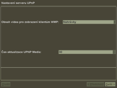 Nastavení serveru UPnP